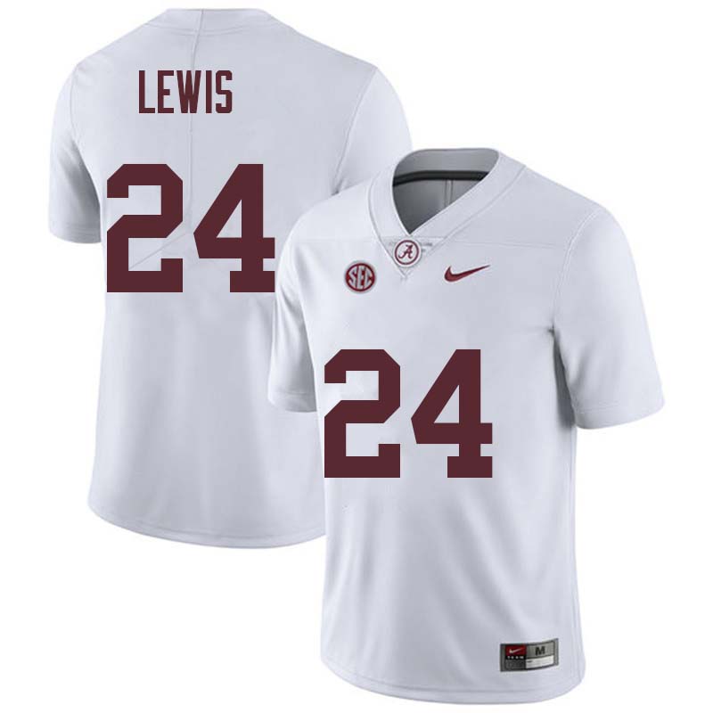 Alabama Crimson Tide Men's Terrell Lewis #24 White NCAA Nike Authentic Stitched College Football Jersey OD16O65UX